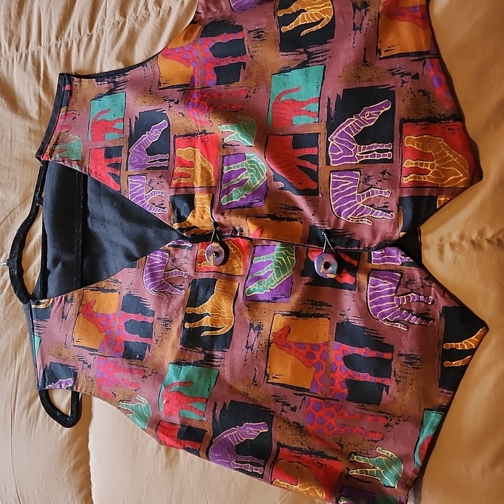 Colorful Animal Print Vest